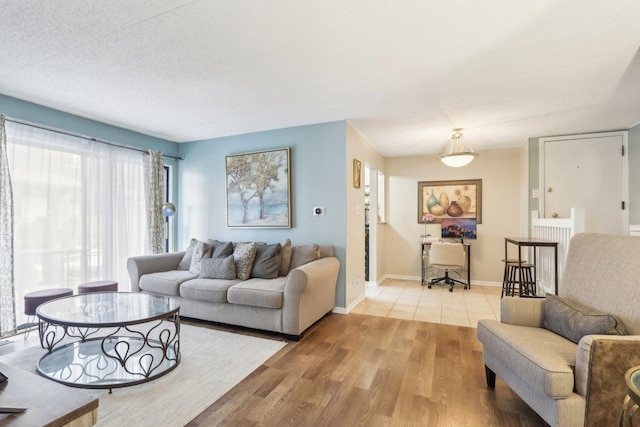 68 Pier Dr Unit 102, Westmont, IL 60559 - living room with light wood-style floors and baseboards