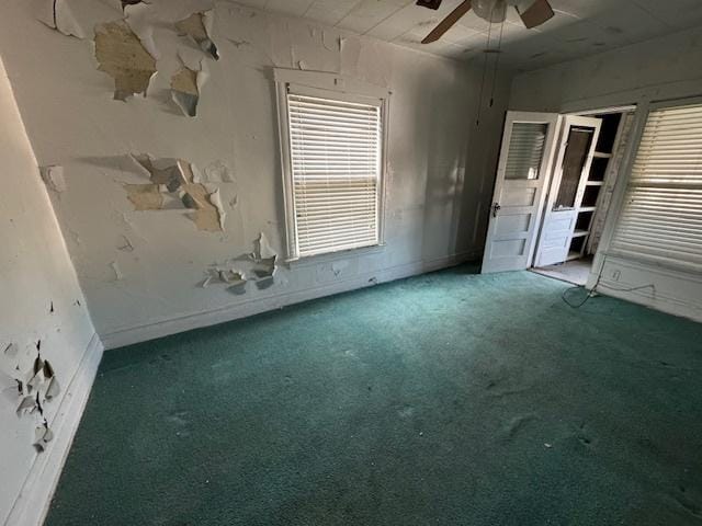 7952 S Elizabeth St, Chicago, IL 60620 - unfurnished bedroom with carpet floors, baseboards, and a ceiling fan
