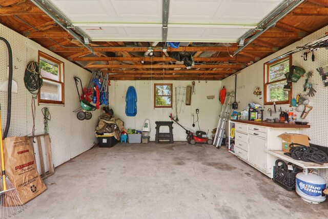 304 Fairhaven Dr, Winthrop Harbor, IL 60096 - garage with a workshop area