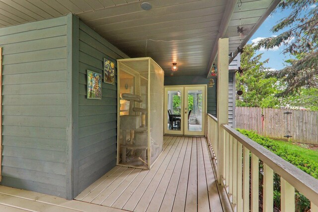 304 Fairhaven Dr, Winthrop Harbor, IL 60096 - wooden terrace featuring french doors