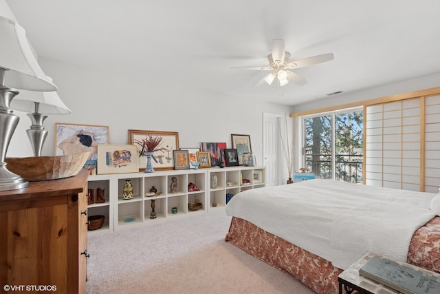 4747 Howard St Unit 205, Skokie, IL 60076 - bedroom with carpet flooring and ceiling fan