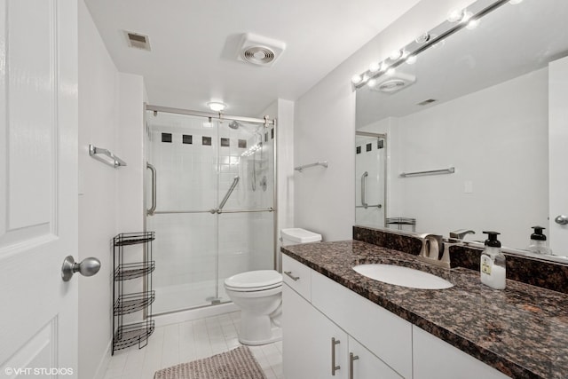 4747 Howard St Unit 205, Skokie, IL 60076 - bathroom with vanity, a stall shower, and tile patterned floors