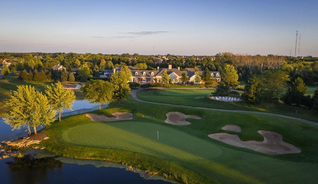 4 Tournament Dr S, Hawthorn Woods, IL 60047 - aerial view at dusk of view of golf course and a water view