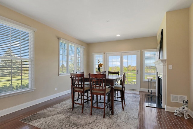 4 Tournament Dr S, Hawthorn Woods, IL 60047 - dining area with plenty of natural light, baseboards, dark wood-style floors, and recessed lighting