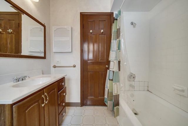 24644 S Mulberry Ln, Crete, IL 60417 - bathroom with vanity and shower / bath combo with shower curtain