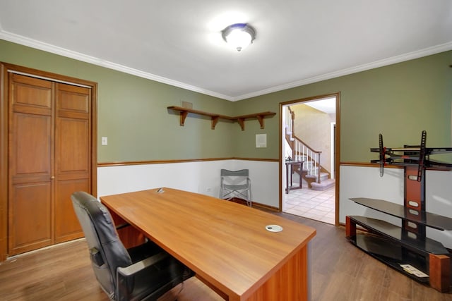 24644 S Mulberry Ln, Crete, IL 60417 - office with crown molding and wood finished floors