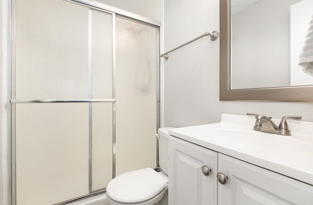 352 Falcon Ridge Way, Bolingbrook, IL 60440 - bathroom featuring toilet, a stall shower, and vanity
