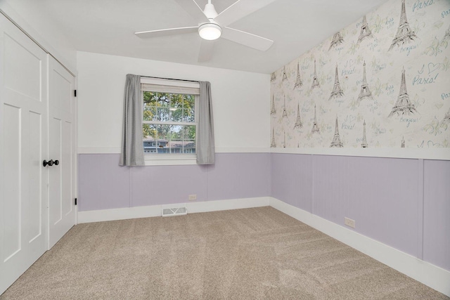 308 Tamarack Ave, Naperville, IL 60540 - unfurnished bedroom with carpet flooring, ceiling fan, and baseboards