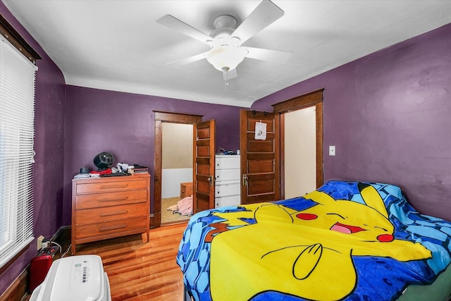 138 N Elm St, Paxton, IL 60957 - bedroom featuring wood finished floors and ceiling fan