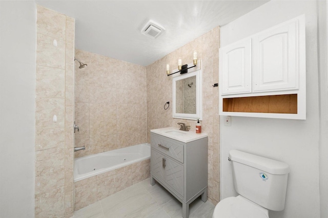 23951 N Lakeside Dr, Lake Zurich, IL 60047 - bathroom with vanity and tiled shower / bath