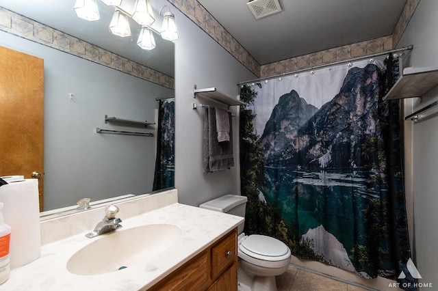 1710 Chestnut Hill Rd, Plainfield, IL 60586 - full bath with toilet, vanity, tile patterned floors, and shower / tub combo
