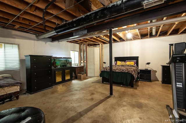 1710 Chestnut Hill Rd, Plainfield, IL 60586 - bedroom with unfinished concrete floors and multiple windows