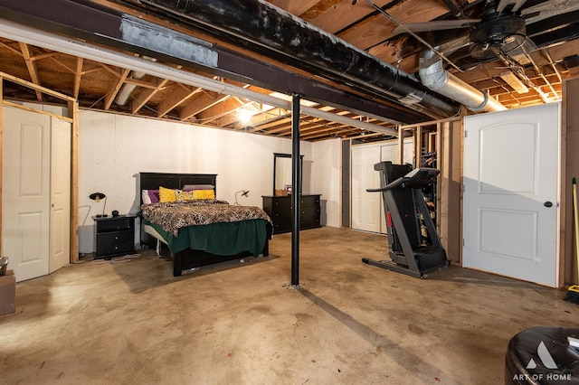 1710 Chestnut Hill Rd, Plainfield, IL 60586 - bedroom with unfinished concrete floors