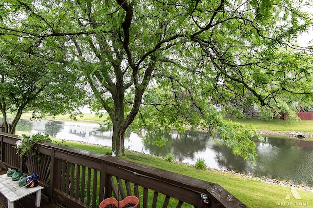 1710 Chestnut Hill Rd, Plainfield, IL 60586 - wooden deck featuring a water view