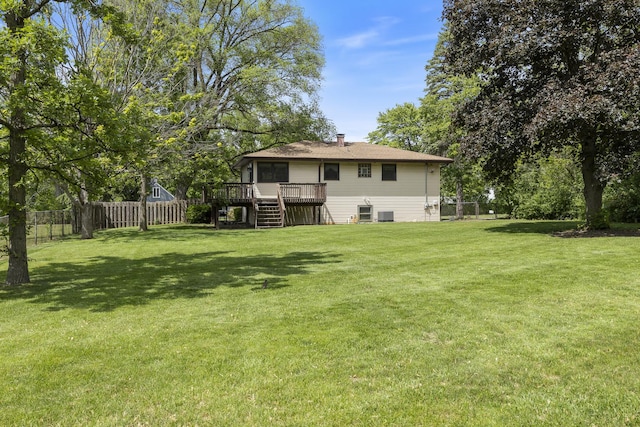 26W331 Geneva Rd, Wheaton, IL 60187 - view of yard with stairway and a deck