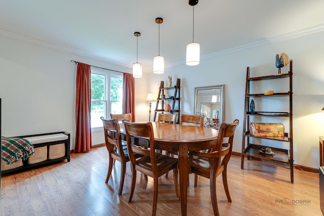 325 Pearl St, Cary, IL 60013 - dining space featuring ornamental molding, light wood-type flooring, and baseboards