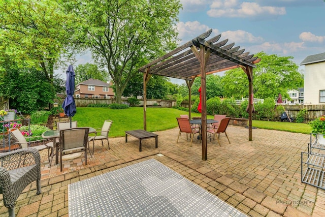 325 Pearl St, Cary, IL 60013 - view of patio featuring outdoor dining area and a pergola