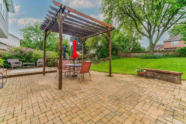 325 Pearl St, Cary, IL 60013 - view of patio / terrace featuring a pergola and outdoor dining area