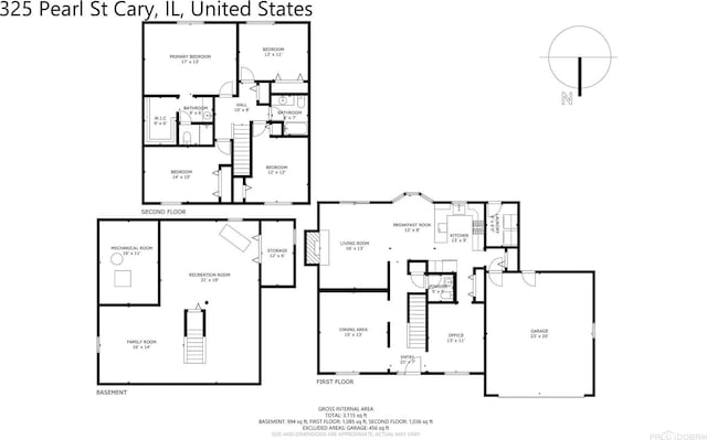 325 Pearl St, Cary, IL 60013 - floor plan / room layout