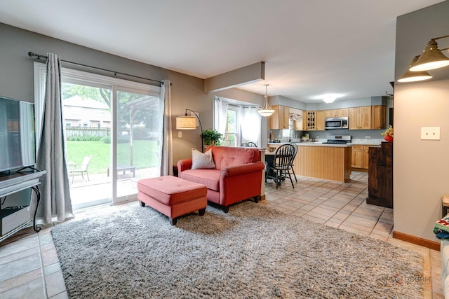325 Pearl St, Cary, IL 60013 - living area featuring healthy amount of natural light and light tile patterned floors
