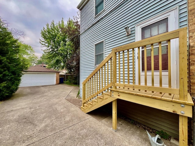 9214 S Sacramento Ave, Evergreen Park, IL 60805 - view of property exterior featuring an outdoor structure and a detached garage