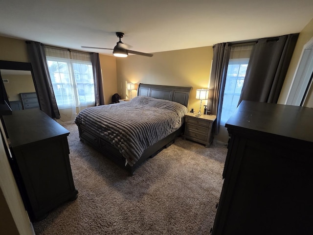 3331 Banford Cir, Lake In The Hills, IL 60156 - bedroom with light carpet and a ceiling fan