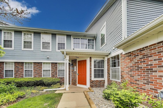 215 W Jennifer Ln Unit 1, Palatine, IL 60067 - entrance to property featuring brick siding