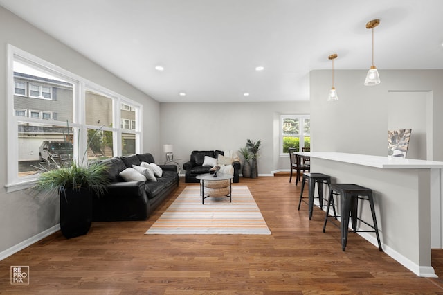 401 Monet Cir, Bolingbrook, IL 60440 - living room with wood finished floors, recessed lighting, and baseboards