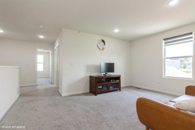 3751 Peregrine Way, Elgin, IL 60124 - carpeted living room featuring recessed lighting and baseboards