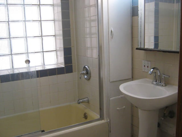 2339 N Kilbourn Ave, Chicago, IL 60639 - full bathroom with bath / shower combo with glass door