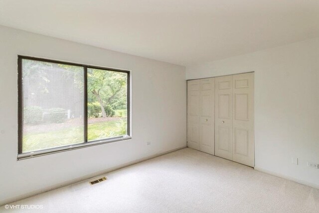 729 Old Barn Rd Unit C, Lake Barrington, IL 60010 - unfurnished bedroom featuring light colored carpet and a closet