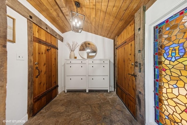 3622 Fairview Ave, Downers Grove, IL 60515 - entrance foyer featuring vaulted ceiling and wooden ceiling
