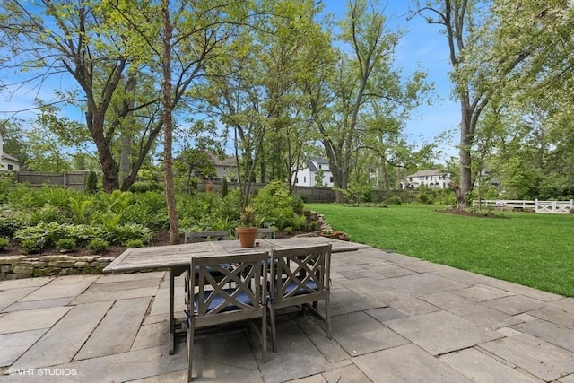 3622 Fairview Ave, Downers Grove, IL 60515 - fenced backyard featuring outdoor dining area and a patio