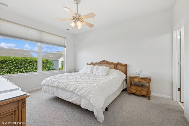 3332 Sheridan Ln, Mundelein, IL 60060 - bedroom featuring light colored carpet and a ceiling fan