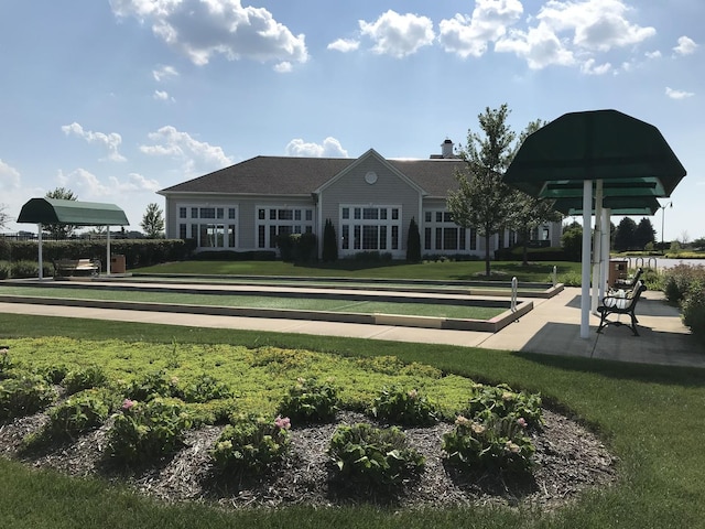 3332 Sheridan Ln, Mundelein, IL 60060 - view of community with a bocce ball area and a yard