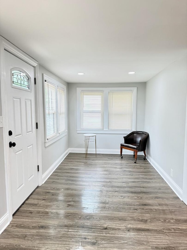 1327 N Pleasant Dr, Round Lake Beach, IL 60073 - foyer with wood finished floors and baseboards