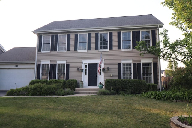 1900 Waverly Ln, Algonquin, IL 60102 - colonial house featuring a garage and a front lawn