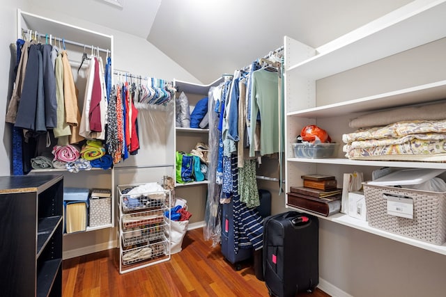 3502 Lake Side Cir, Joliet, IL 60431 - walk in closet with wood finished floors and vaulted ceiling