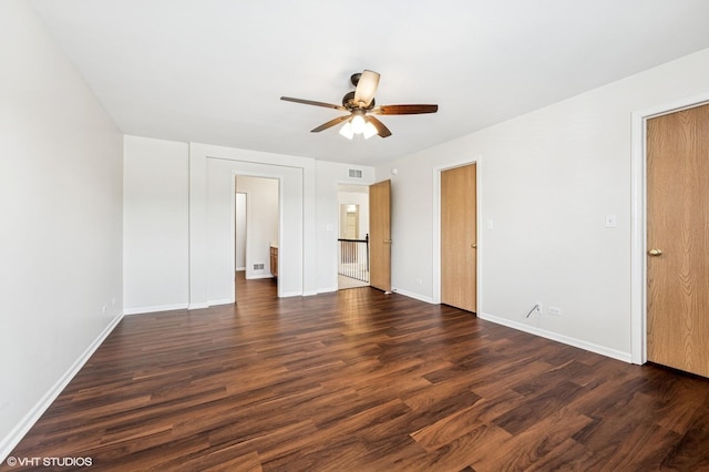 955 S Roxbury Ct, Round Lake, IL 60073 - unfurnished bedroom featuring wood finished floors and a ceiling fan
