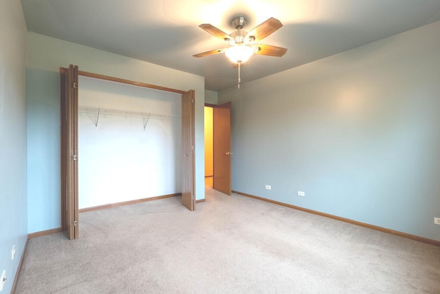 1413 N Metropolitan Ave, Waukegan, IL 60085 - unfurnished bedroom featuring a closet, light colored carpet, and baseboards