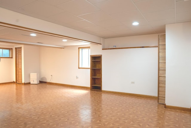 1413 N Metropolitan Ave, Waukegan, IL 60085 - basement featuring plenty of natural light, recessed lighting, and baseboards