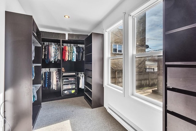 6210 N Francisco Ave, Chicago, IL 60659 - walk in closet with carpet flooring and a baseboard radiator