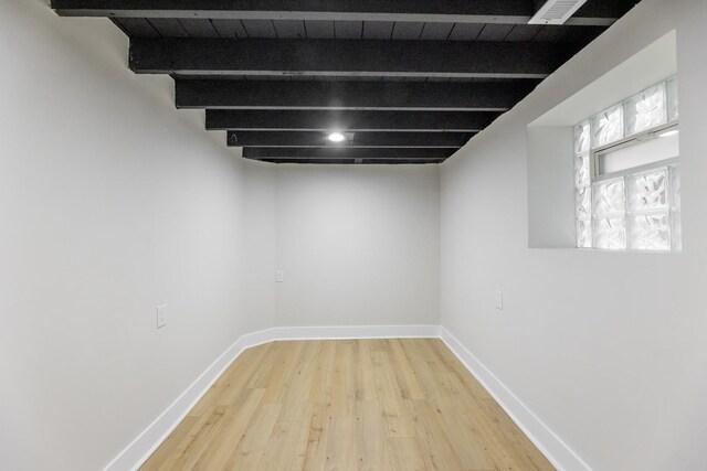 5544 S California Ave, Chicago, IL 60629 - basement with wood finished floors and baseboards
