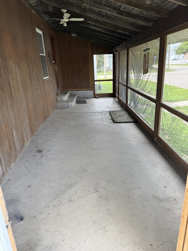 26 Elm Pl, Princeton, IL 61356 - unfurnished sunroom with a ceiling fan