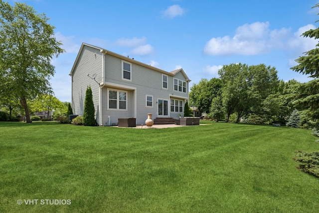4370 Whitehall Ln, Algonquin, IL 60102 - back of property with a lawn and a patio area