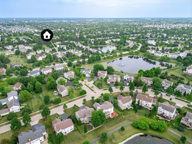 4370 Whitehall Ln, Algonquin, IL 60102 - aerial view of residential area featuring a large body of water