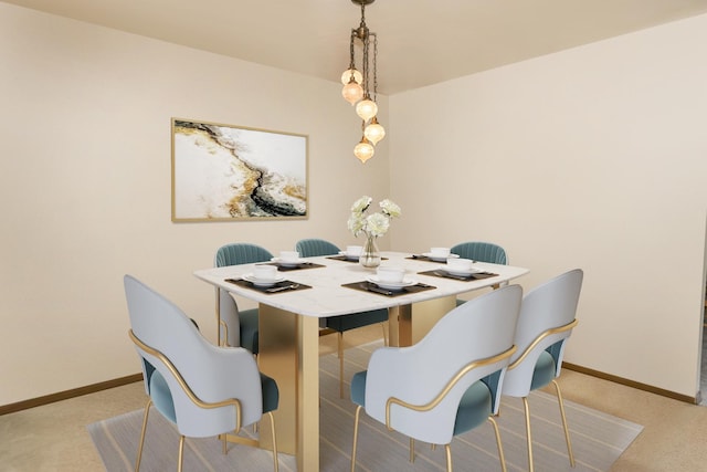 7202 W Wrightwood Ave Unit 2S, Elmwood Park, IL 60707 - dining space featuring baseboards and carpet floors