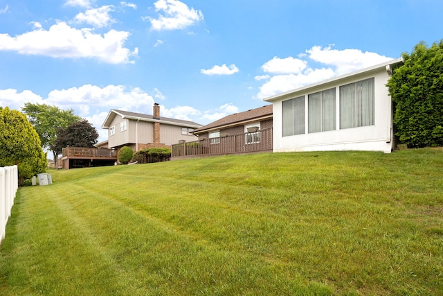 13116 Woodland Dr, Homer Glen, IL 60491 - view of green lawn with a deck
