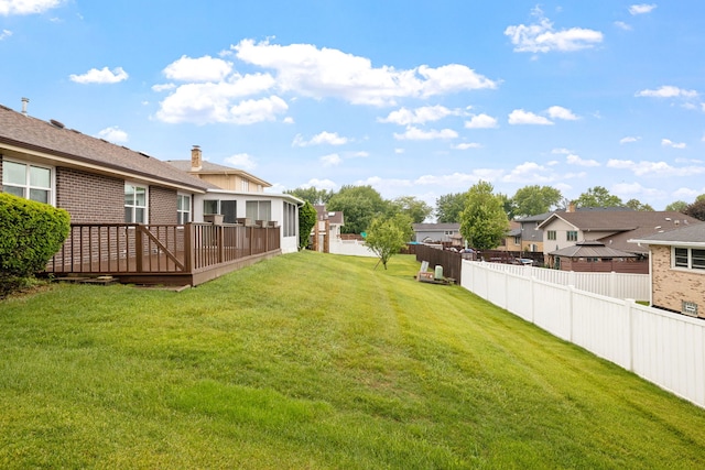 13116 Woodland Dr, Homer Glen, IL 60491 - view of yard featuring a wooden deck and a residential view