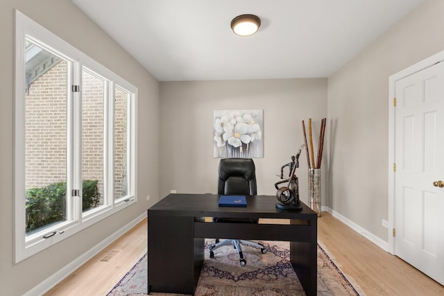 2731 Wolf River Ct, Naperville, IL 60565 - home office with light wood-type flooring and baseboards